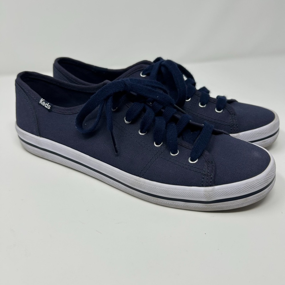 Keds Kickstart WF54685 Womens US 9.5 Athletic Shoes Navy White‎ Lace Up Sneakers